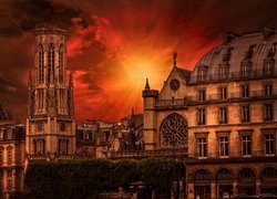 Francja, Paryż, Kościół św. Germana z Auxerre, Zachód słońca