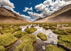 Indie, Wyżyna Tybetańska, Karaina Ladakh, Góry, Rzeka