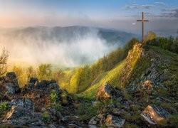 Góry, Tatry, Mgła, Kamienie, Szczyt, Krzyż, Szczyt Wysoka, Słowacja