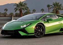 Zielone, Lamborghini Huracan Tecnica, Bok, Przód