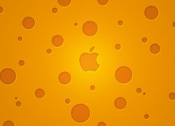 Logo, Apple, Pomarańczowe, Kółka