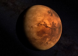 Mars na tle gwiazd