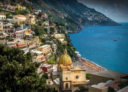 Włochy, Miasteczko Amalfi, Wybrzeże,  Domy