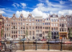 Holandia, Domy, Amsterdam, Zabytkowe, Kamienice