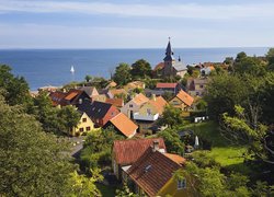 Miasto Gudhjem duńskiej wyspie Bornholm