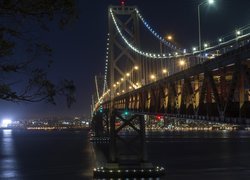 Stany Zjednoczone, San Francisco, Zatoka San Francisco, Most Bay Bridge, Noc