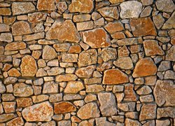 Mur z kostki kamiennej