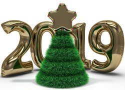 Nowy Rok 2019 z choinką