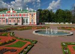 Estonia, Tallinn, Muzeum Sztuki Kadriorg, Pałac Kadriorg, Muzeum, Park, Fontanny, Kwiaty