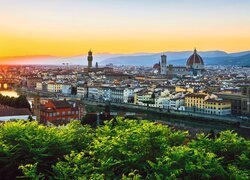 Panorama Florencji o wschodzie słońca