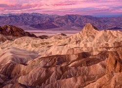 Góry, Panamint Range, Skały, Zabriskie Point, Park Narodowy Death Valley, Dolina Śmierci, Kalifornia, Stany Zjednoczone