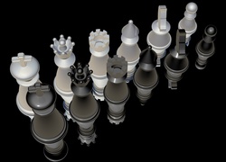 Pionki szachowe w grafice