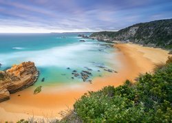 Wybrzeże Sapphire, Morze, Plaża, Skały, Nowa Południowa Walia, Australia