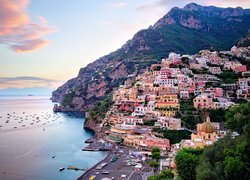 Positano na wybrzeżu Amalfi we Włoszech