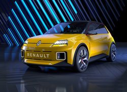 Renault 5, Concept, Żółty, 3D