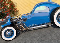 Samochód, Niebieski, Rat Deco