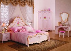 Różowa sypialnia dziewczynki