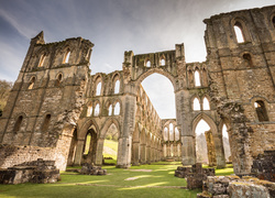 Anglia, Rievaulx Abbey, Park Narodowy North York Moors, Ruiny, Atrakcja, Turystyczna