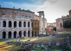 Włochy, Rzym, Ruiny, Arkady, Teatr Marcellusa