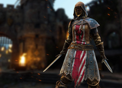 Rycerz Rozjemczyni trzymająca dwa miecze w grze For Honor