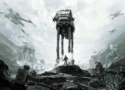 Scena z gry komputerowej Star Wars: Battlefront