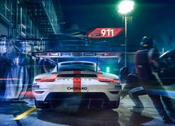 Porsche 911 RSR, Porsche Team, Koło, Zmiana, Serwis, Szybkość, Tor, Wyścig