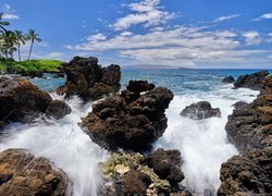 Skaliste wybrzeże na hawajskiej wyspie Maui