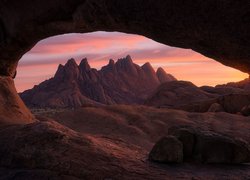 Afryka, Namibia, Skały, Góry, Łuk skalny