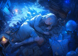 Anime, Dziewczyna, Śpiąca