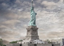 Statua Wolności, Posąg, Wyspa Liberty, Nowy Jork, Stany Zjednoczone