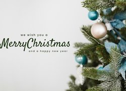 Świąteczna dekoracja z życzeniami na Boże Narodzenie i Nowy Rok