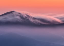 Góry, Karpaty, Szczyt Vapenna, Mgła, Słowacja