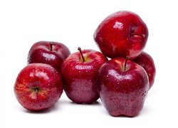 Sześć czerwonych jabłek