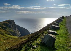 Morze, Szlak, Droga, Wild Atlantic Way, Skały, Kamienie, Donegal, Irlandia