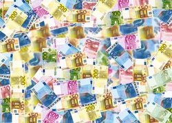 Banknoty, Euro, Tekstura
