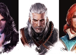 Z gier, Wiedżmin 3, Triss Merigold, Yennefer z Vengerbergu, Geralt z Rivii, Twarze