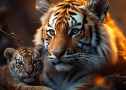Tygrys i tygrysiątko