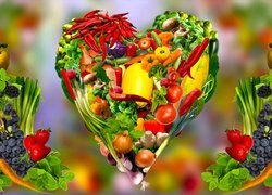 Warzywa i owoce w 2D