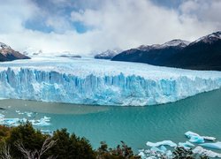 Lodowiec, Perito Moreno, Jezioro, Lago Argentino, Góry, Park Narodowy Los Glaciares, Prowincja Santa Cruz, Argentyna