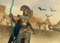 Gra, Total War Warhammer II, Dodatek, Rise of the Tomb Kings, Wielka Królowa Khalida Neferher, Wojownicy, Piramidy, Smoki