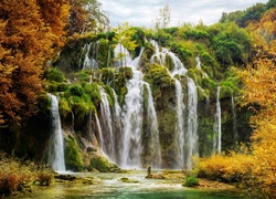 Chorwacja, Plitvice, Park Narodowy Jezior Plitwickich, Wodospad