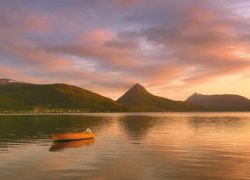 Góry, Łódka, Wyspa, Senya, Norwegia