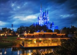 Park rozrywki, Magic Kingdom, Disneyland, Zamek, Orlando, Floryda, Stany Zjednoczone