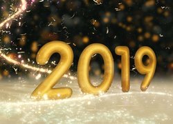 Złote cyfry Nowego 2019 Roku