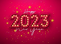 Nowy Rok, 2023, Życzenia, Szczęśliwego Nowego Roku, Gwiazdki