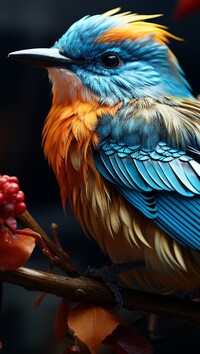 Kolorowy ptak w zbliżeniu