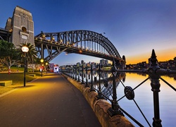Rzeka, Most, Świt, Panorama, Miasta, Sydney