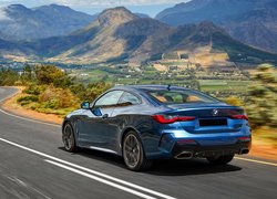Niebieskie, BMW M440i Coupe, 2021, Tył