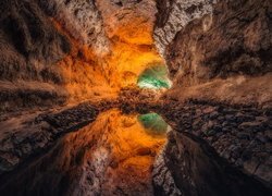 Wyspy Kanaryjskie, Wyspa Lanzarote, Jaskinia Cueva de los Verdes, Hiszpania