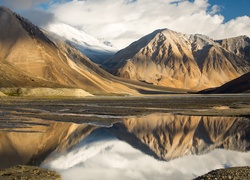 Chiny, Tybet, Jezioro Pangong Tso, Góry, Himalaje